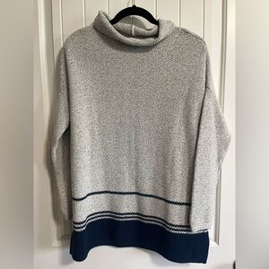 J Jill Knit Spring Sweater Size Medium Petite Coastal Nautical Stripes Summer